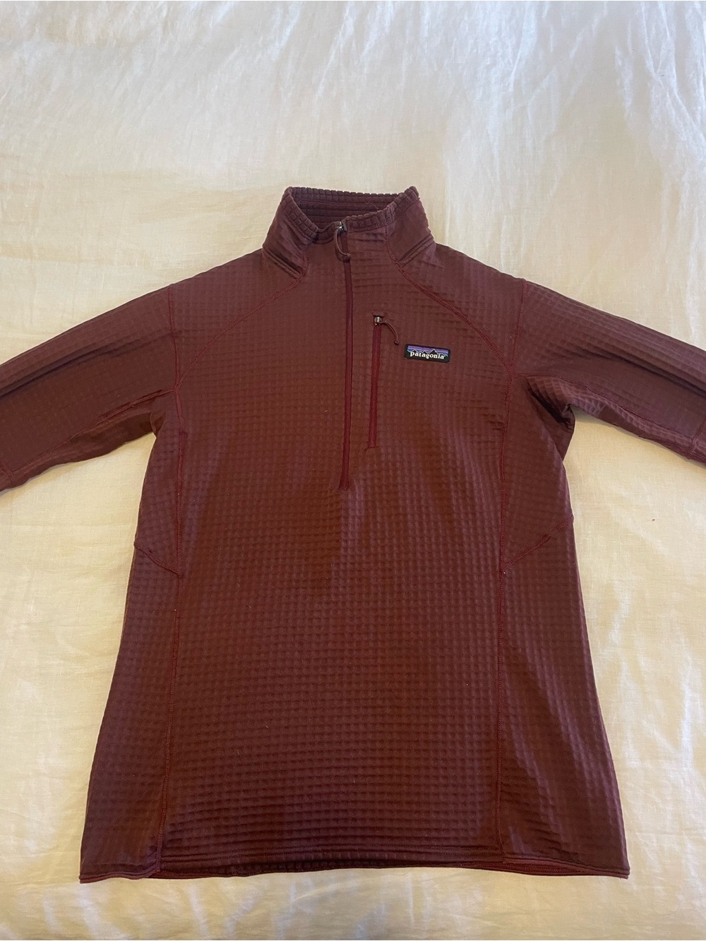 Patagonia Women Maroon Half-Zip R1 fleece